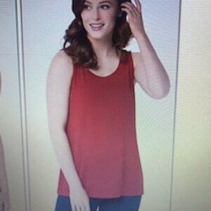 Susan Graver Liquid Knit Scarlet Red Tank Top - Think Holidays!